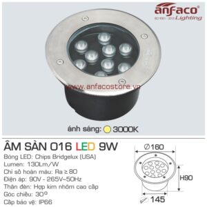 Đèn Anfaco LED âm sàn AFC 016-9W