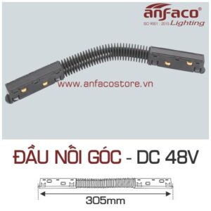 Đầu nối nguồn góc LED ray nam châm Anfaco DC48V