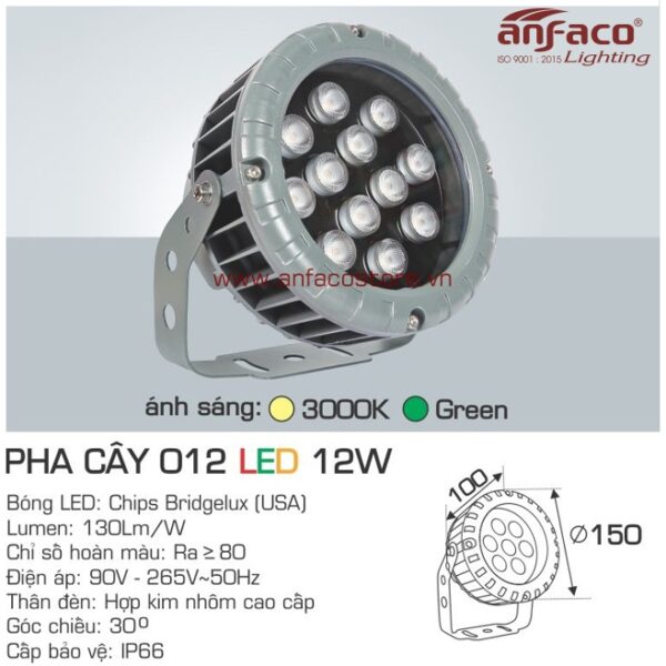 Đèn Anfaco LED pha cây AFC 012-12W