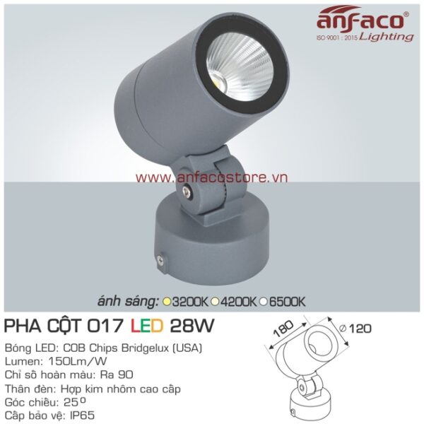 Đèn Anfaco LED pha cột AFC 017-28W