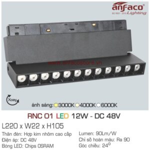 Đèn LED ray nam châm Anfaco AFC RNC 01-12W DC48V