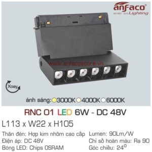 Đèn LED ray nam châm Anfaco AFC RNC 01-6W DC48V