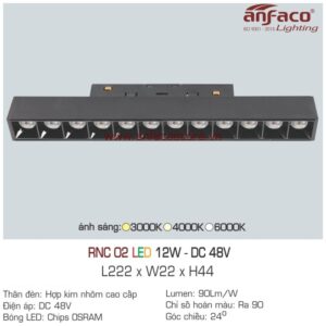 Đèn LED ray nam châm Anfaco AFC RNC 02-12W DC48V