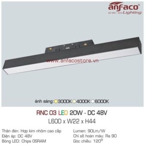 Đèn LED ray nam châm Anfaco AFC RNC 03-20W DC48V