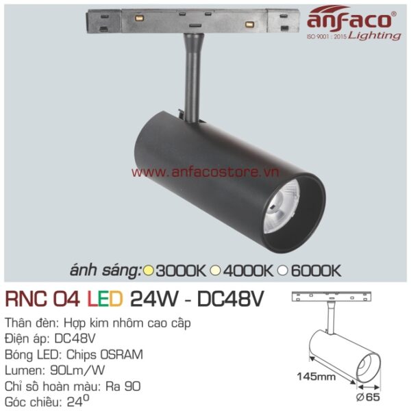 Đèn LED ray nam châm Anfaco AFC RNC 04-24W DC48V