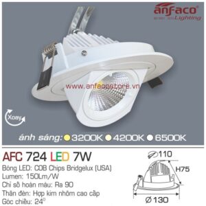 Đèn Anfaco LED downlight âm trần AFC 724-7W