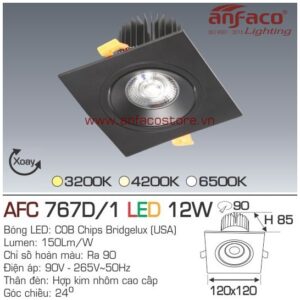 Đèn Anfaco LED downlight âm trần AFC 767/1D 12W