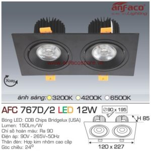 Đèn Anfaco LED downlight âm trần AFC 767/2D 12W