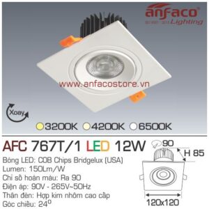 Đèn Anfaco LED downlight âm trần AFC 767/1T 12W