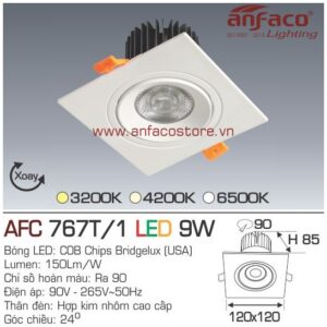 Đèn Anfaco LED downlight âm trần AFC 767/1T 9W