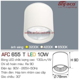 Đèn Anfaco LED downlight nổi AFC 655T 10W