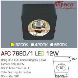 Đèn Anfaco LED downlight nổi AFC 769/1D 12W