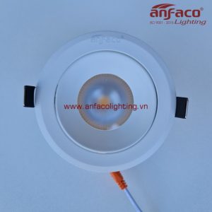 AFC-618T đèn Anfaco downlight âm trần vỏ trắng AFC618T 3W 5W 7W 12W kính mờ xoay góc