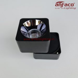 AFC-779-12W đèn Anfaco vuông gắn nổi xoay góc 360° độ AFC779 12W vỏ đen