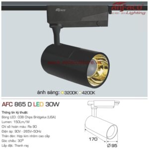 Đèn Anfaco LED tiêu điểm AFC 865D 30W đế ray