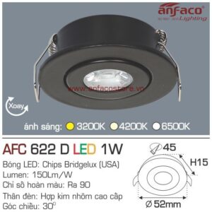 Đèn Anfaco LED downlight âm trần mini AFC 622D 1W