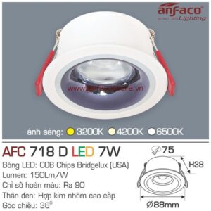 Đèn Anfaco LED downlight âm trần AFC 718D 7W