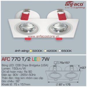 Đèn Anfaco LED downlight âm trần AFC 770/2T 7W