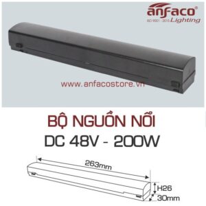 Nguồn LED ray nam châm nổi siêu mỏng Anfaco DC-48V 200W