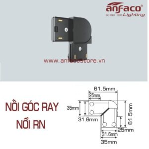 Nối góc ngang xoay 90-180 độ ray LED nam châm nổi siêu mỏng Anfaco