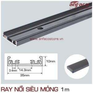 Thanh ray nam châm Anfaco gắn nổi siêu mỏng 1M