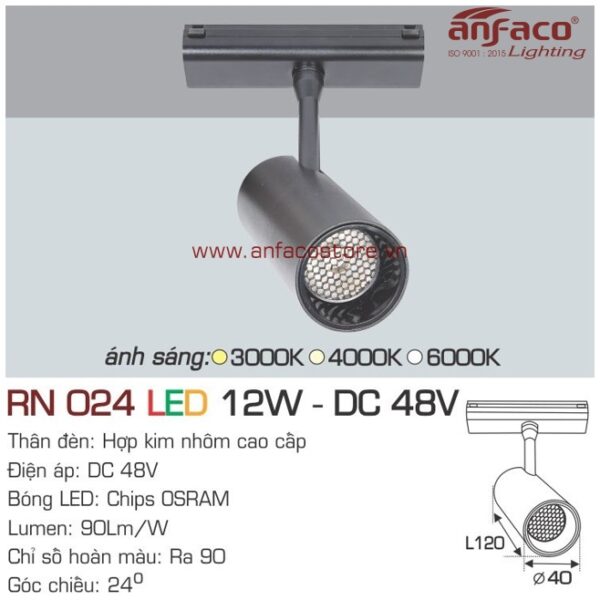 Đèn LED ray nam châm nổi siêu mỏng Anfaco AFC RN 024-12W