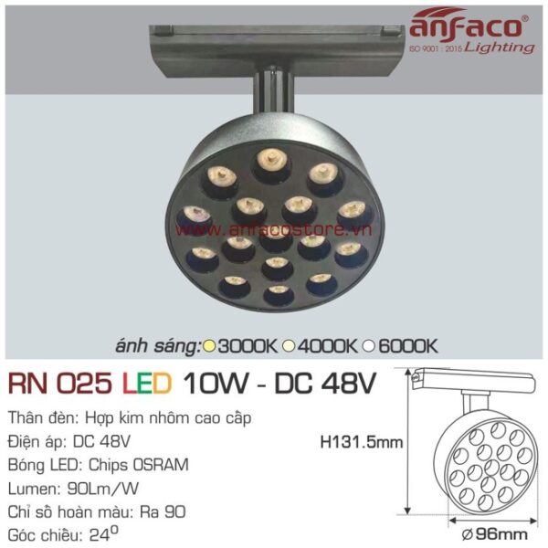 Đèn LED ray nam châm nổi siêu mỏng Anfaco AFC RN 025-10W