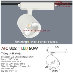 Đèn Anfaco LED tiêu điểm AFC 862T 20W đế ray