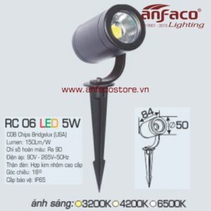 Đèn Anfaco LED AFC ghim cỏ RC 06-5W